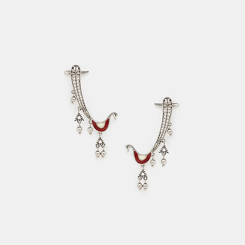 Mayur Earrings in 925 Silver