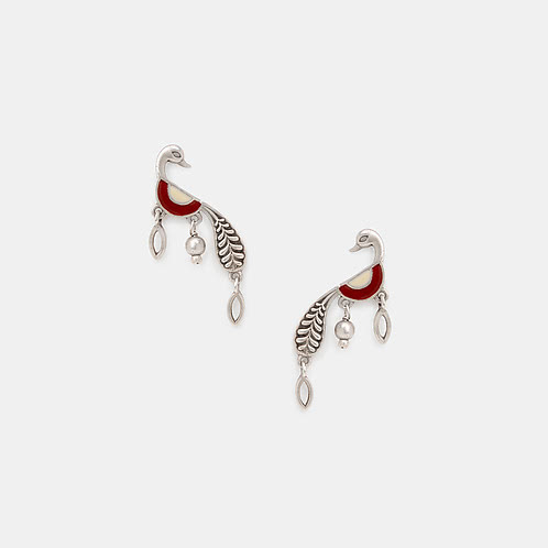 Vihang Earrings in 925 Silver