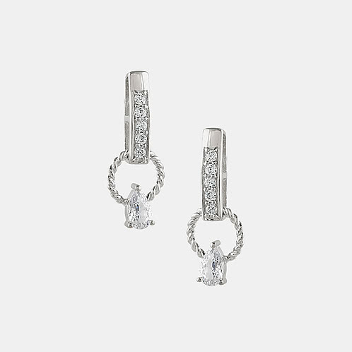 Horizon Curve Earrings in 925 Silver