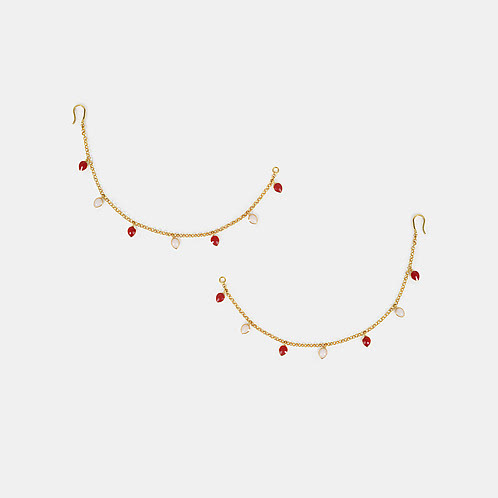 Sopanam Earrings in Gold Plated 925 Silver