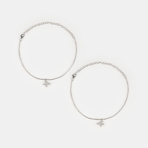 Fly on Butterfly Anklets in 925 Silver