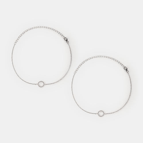 What Goes Around Circle Anklets in 925 Silver