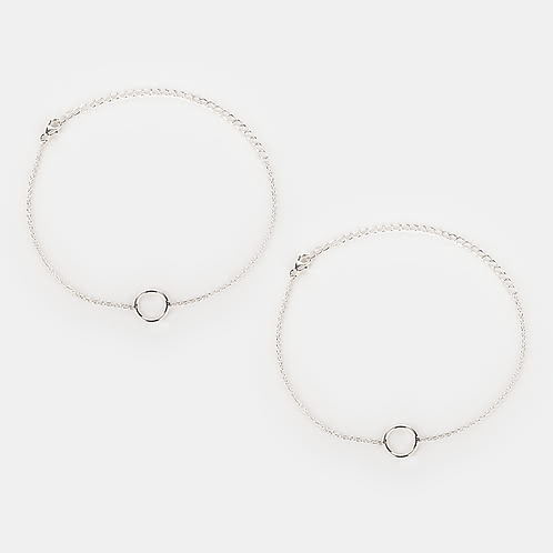 Always And Forever Circle Anklets in 925 Silver