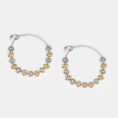 Huvu Anklets in Dual Plated 925 Silver