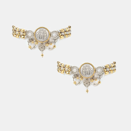 Dampati Coin Anklets in Dual Plated 925 Silver