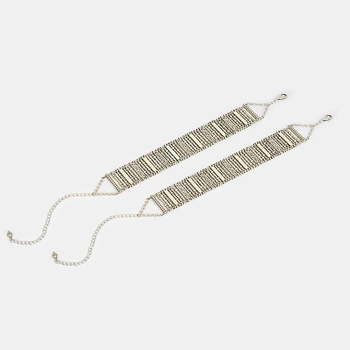 Shreni  Anklet in Oxidised 925 Silver