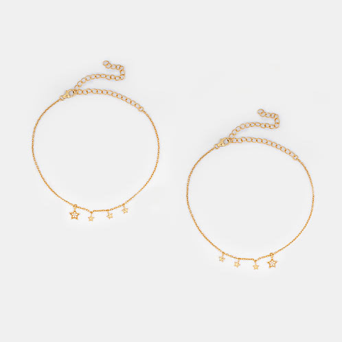 Under the Stars Anklets in Gold Plated 925 Silver