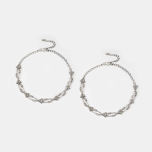 Elizabeth Allen Anklets in Oxidised 925 Silver