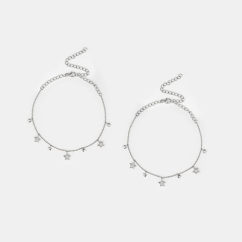 Stars Aligned Anklets in 925 Silver