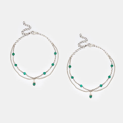 Unlearn Anklets in Oxidised 925 Silver