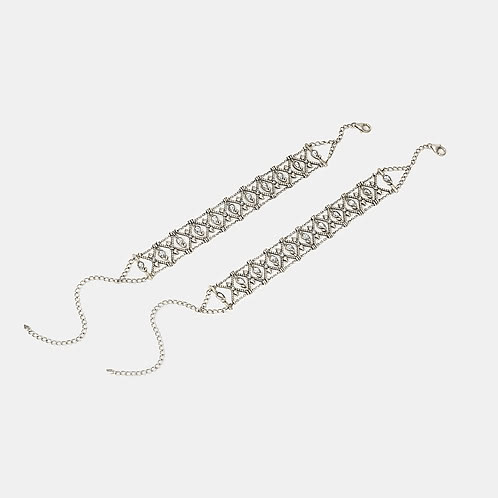 Chamak Dhamak Anklets in 925 Oxidised Silver