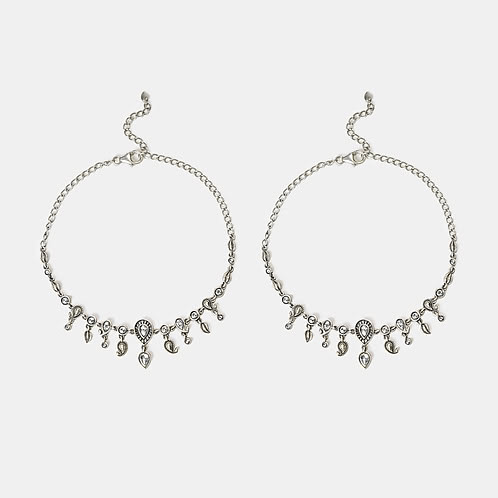 Jhatak Matak Anklets in 925 Oxidised Silver