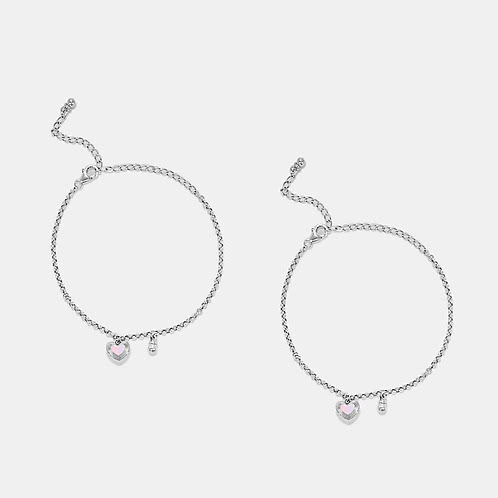 Bring in the Kindness Heart Anklets in 925 Silver