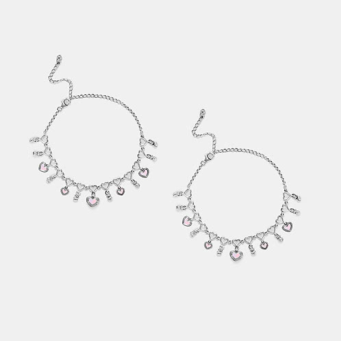 Bring in the Memories Heart Anklets in 925 Silver