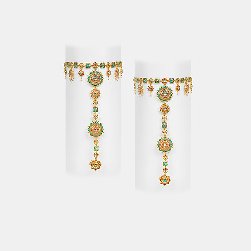 Shaadi Shringar Foot Harness in Gold Plated 925 Silver