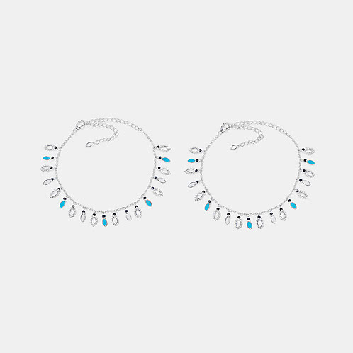 Bye Bye Nazar Evil Eye Anklets in 925 Silver