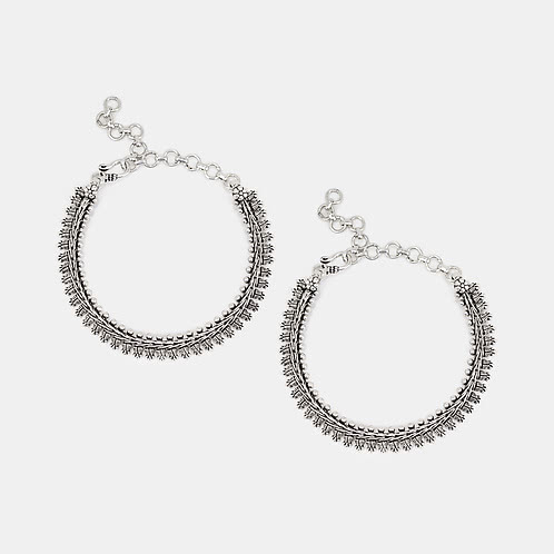 Antique Beejis Committee Meeting Anklets in 925 Silver