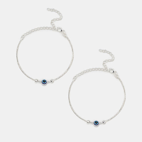 Urja Evil Eye Anklets in 925 Silver