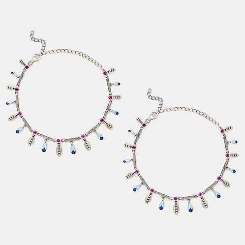 Chaal Anklets in 925 Silver