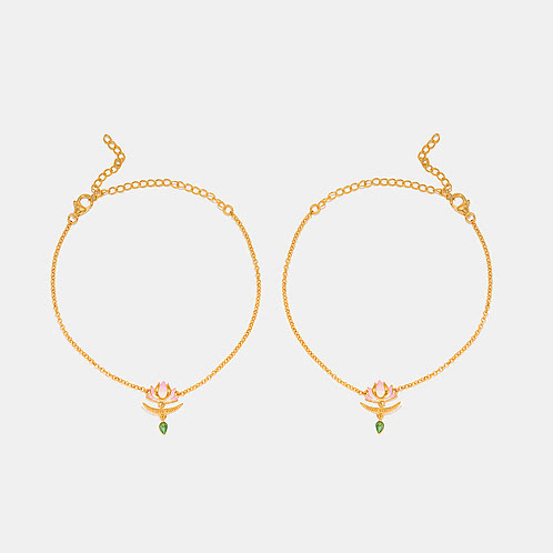 Kamal Anklet in Gold Plated 925 Silver