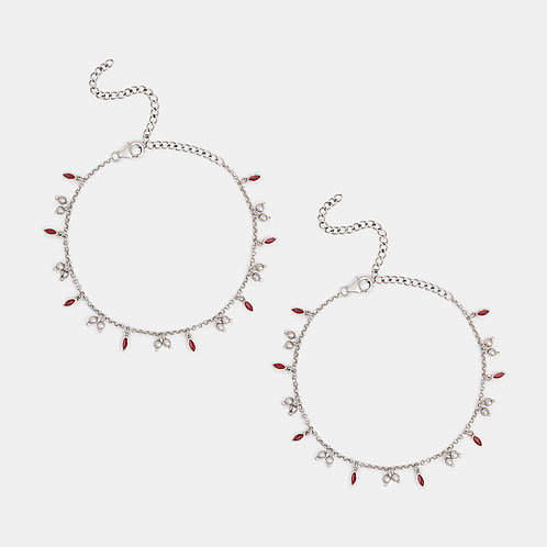 Pallavi Anklet in 925 Silver