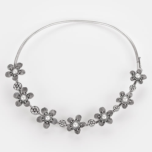 Becky H Necklace in 925 Oxidised Silver