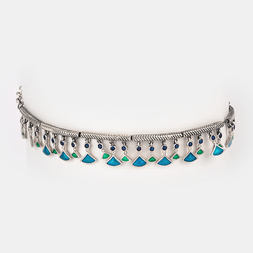 Oxidised Owning My Chaotic Order Choker in 925 Silver