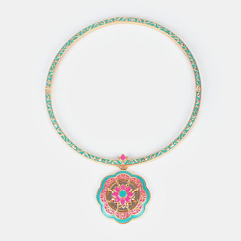 Genda Phool Necklace in Gold Plated Brass