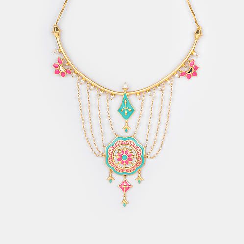 Iski Uski Necklace in Gold Plated Alloy