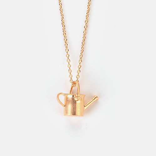 The Green Fingers Watering Pot Charm Necklace in 925 Silver