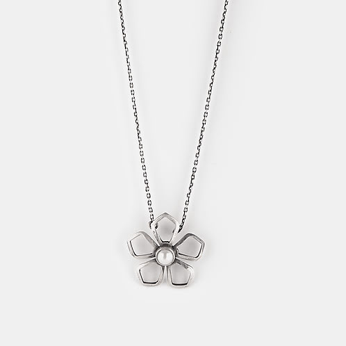 Gita G Necklace in 925 Oxidised Silver