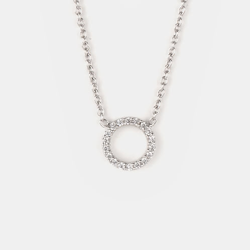 What Goes Around Circle Pendant Necklace in 925 Silver
