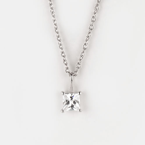 Dusk Till Dawn Solitaire Pendant Necklace in 925 Silver