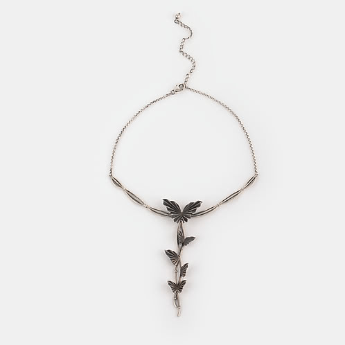 Oxidised Chasing My Unknown Limits Necklace in 925 Silver