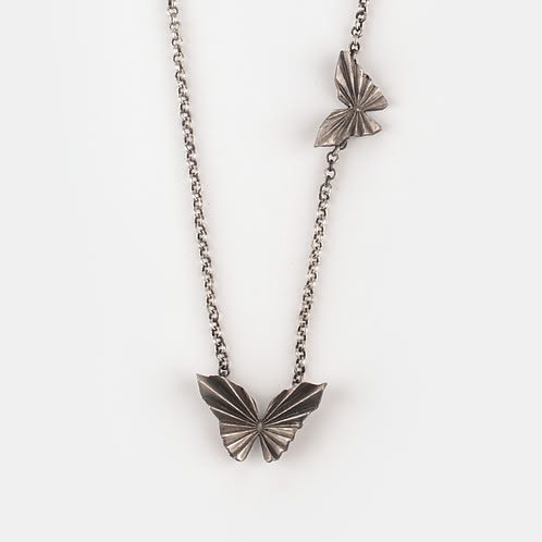 Oxidised Chasing My Inherent Purpose Necklace in 925 Silver