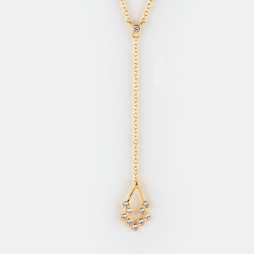 Twinkling Stars Pendant Necklace in Gold Plated 925 Silver 