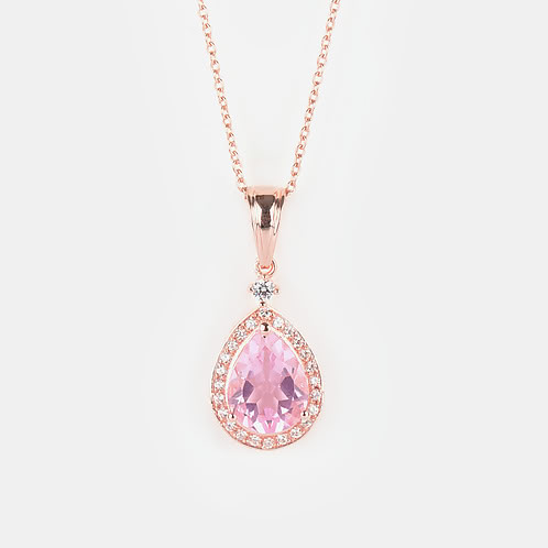 Blush Sky Pendant Necklace in Rose Gold Plated 925 Silver