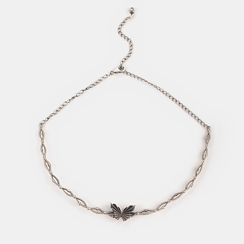 Oxidised Chasing My Honest Efforts Necklace in 925 Silver