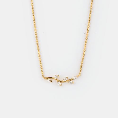 Trailing Vines Necklace in Gold Plated 925 Silver