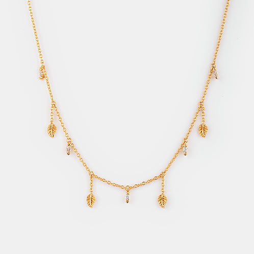 Lullaby of the Leaves Necklace in Gold Plated 925 Silver