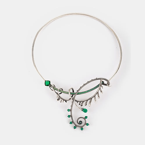 Let Go Oxidized Necklace in 925 Silver