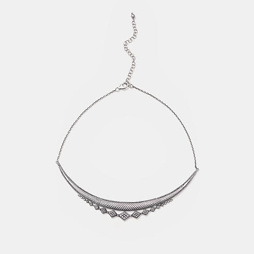 Oxidised Antique Bammas Anniversary Necklace in 925 Silver