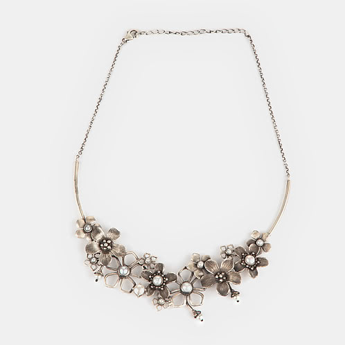 Amrita S Necklace in 925 Oxidised Silver