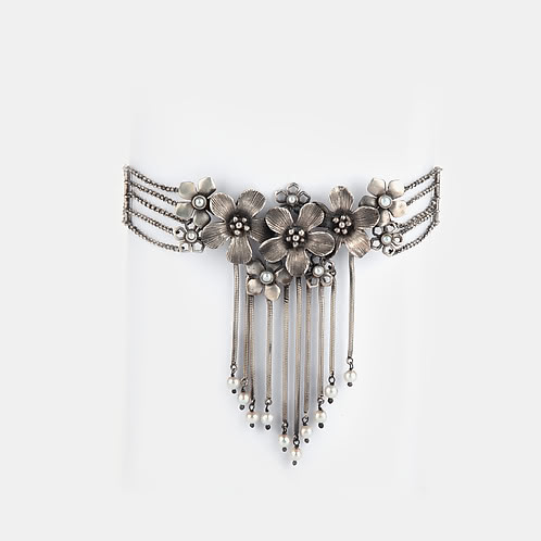 Shirley C Necklace in 925 Oxidised Silver