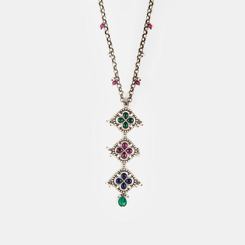 Feeling Soni Oxidised Pendant Necklace in 925 Silver