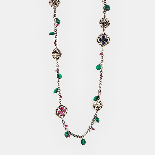 Feeling Soni Oxidised Necklace in 925 Silver