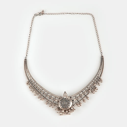 Antique Beejis Committee Meeting Necklace in 925 Silver