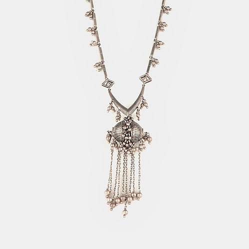 Antique Veliammas Kitty Party Necklace in 925 Silver