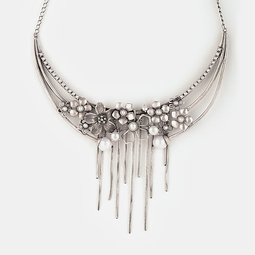 Susan B Necklace in 925 Oxidised Silver