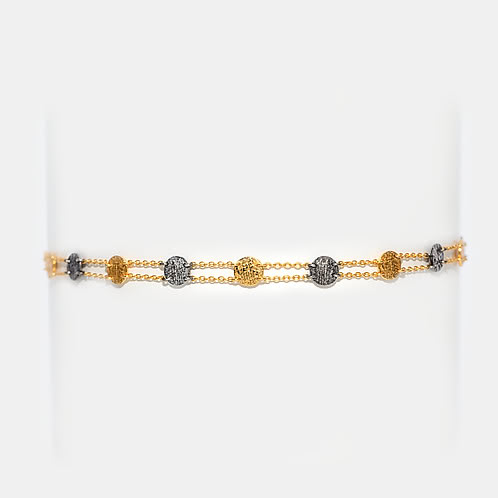 Dazzle All Day Confetti Choker in Dual Plated 925 Silver